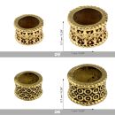 Accesorios para el cabello oro metálica alrededor trenzas dreadlock decoración para el cabello con cuentas