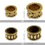 Accesorios para el cabello oro metálica alrededor trenzas dreadlock decoración para el cabello con cuentas