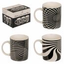 Cup of optical deception porcelain coffee cup illusion