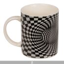 Cup of optical deception porcelain coffee cup illusion