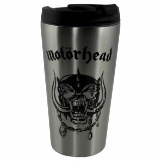 Taza de viaje Motörhead Warpig taza de café plateada de acero inoxidable para ir al festival taza de café