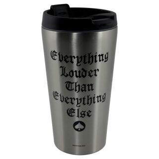 Mug De Voyage Motörhead Warpig En Acier Inoxydable - Tasse Isotherne Avec Crâne, Noir Et Blanc