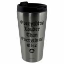 Travel mug Motörhead Warpig stainless steel silver coffee mug to go festival coffee cup