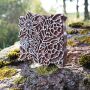Wooden stamp large square 4.33 inch flower pattern stamp made of wood