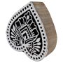 Stempel aus Holz Herz 6,5cm Ornament floral Holzstempel