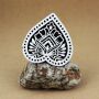 Stempel aus Holz Herz 6,5cm Ornament floral Holzstempel