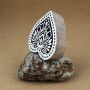 Stempel aus Holz Herz 6,5cm Ornament floral Holzstempel