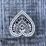 Stempel aus Holz Herz 6,5cm Ornament floral Holzstempel