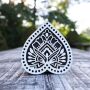 Stempel aus Holz Herz 6,5cm Ornament floral Holzstempel