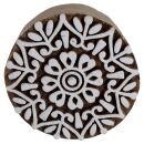 Wooden stamp round mandala 1.97 inch stamp made of wood