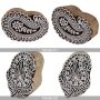 Stempel aus Holz Paisley 7cm Ornament floral Holzstempel