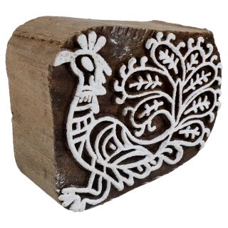 Stempel aus Holz Pfau 6,5cm Vogel Holzstempel