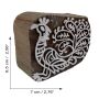 Stempel aus Holz Pfau 6,5cm Vogel Holzstempel