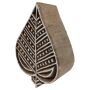 Wooden stamp leaf 2.95 inch leaflet stamp made of wood