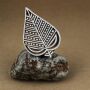 Wooden stamp leaf 2.95 inch leaflet stamp made of wood