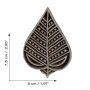 Wooden stamp leaf 2.95 inch leaflet stamp made of wood