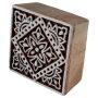Stempel aus Holz viereckig 5cm Blumenmuster Holzstempel