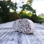 Wooden stamp flowers mix 3.54 inch decoration floral stamp made of wood
