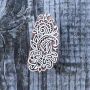 Wooden stamp flowers mix 3.54 inch decoration floral stamp made of wood