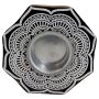 Wooden tealight holder rosette large flower carved candle holder