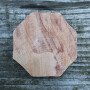 Wooden tealight holder rosette large flower carved candle holder