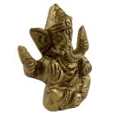 Figure in brass ganesha gold small decoration lucky charm
