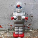 Robot Robot de hojalata Space Trooper Juguete de lata plata