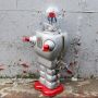 Robot Robot de hojalata Space Trooper Juguete de lata plata