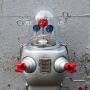 Robot Robot de hojalata Space Trooper Juguete de lata plata