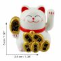 Glückskatze Mini Maneki-Neko Wohlstand Solar 5cm Winkekatze Lucky cat