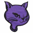 Patch - testa di gatto - viola-nero - toppa