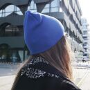 Beanie Feinstrick Mütze Kopfbedeckung BIO BAUMWOLLE