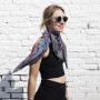 Baumwolltuch Paisley Blumen Muster01 bunt quadratisches Tuch