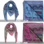 Baumwolltuch Paisley Blumen Muster01 bunt quadratisches Tuch