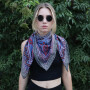 Baumwolltuch Paisley Blumen Muster01 bunt quadratisches Tuch