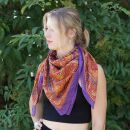 Cotton scarf indian flowers leafs pattern06 lurex silver square cloth