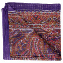 Sciarpa di cotone paisley grande piccolo allover motivo11 lurex argento panno quadrato