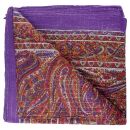 Sciarpa di cotone paisley grande piccolo allover motivo11 lurex argento panno quadrato