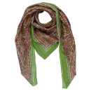 Sciarpa di cotone paisley grande piccolo allover motivo11 lurex argento panno quadrato