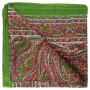 Sciarpa di cotone paisley grande piccolo allover motivo11 lurex argento panno quadrato