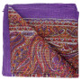Sciarpa di cotone paisley grande piccolo allover motivo11 lurex argento panno quadrato