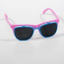 Freak Scene Sonnenbrille mit Klappe - L - rosa-blau