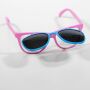 Freak Scene gafas de sol con solapa - L - rosa-azul