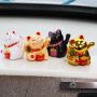 Mini gatto fortunato talismano solare 5cm Maneki-Neko gatto cinese Gatto fortunato