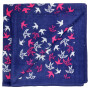Pañuelo bandana golondrinas azul marino pañuelo cuadrado blanco rosa