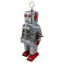 Roboter Space Robot mittelgroß grau Blechroboter