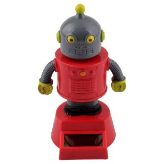 Annuendo figura solare robot rosso grigio solare offerto figura solare