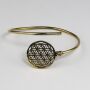Armreif Metall gold verstellbar Blume des Lebens Armband Armschmuck Modeschmuck