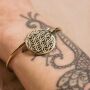 Armreif Metall gold verstellbar Blume des Lebens Armband Armschmuck Modeschmuck