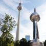 Tin toy television tower Berlin stainless steel observation tower tin tower